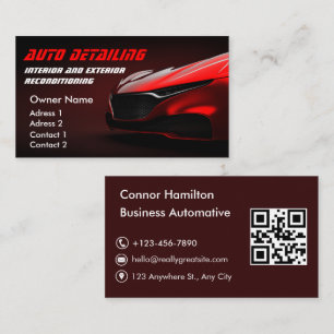 Tarjeta De Visita Código QR de desactivación automática profesional 