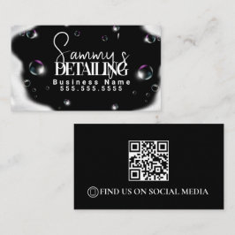 Tarjeta De Visita Código QR de Detallado de Vehículos 