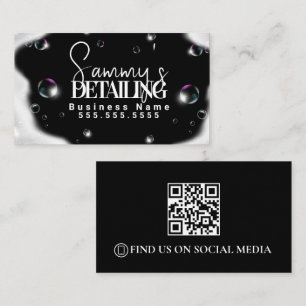 Tarjeta De Visita Código QR de Detallado de Vehículos 