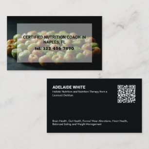 Tarjeta De Visita Código QR de dietista nutricionista