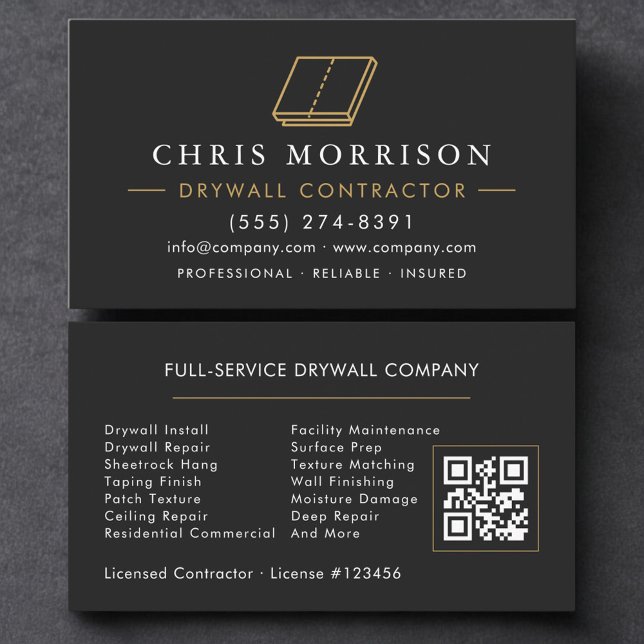 Tarjeta De Visita Código QR de drywall (Subido por el creador)