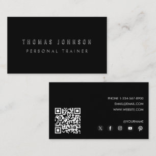 Tarjeta De Visita Código QR de entrenamiento físico de entrenador pe