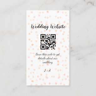 Tarjeta De Visita Código QR de escaneo del sitio web de la boda para