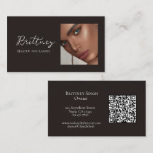 Código QR de Escritura Blanco Negro Foto Maquillaj