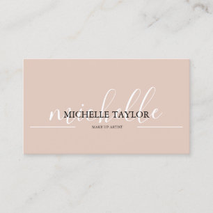 Tarjeta De Visita Código QR de escritura de caligrafía beige boho 