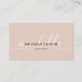 Tarjeta De Visita Código QR de escritura de caligrafía beige boho 