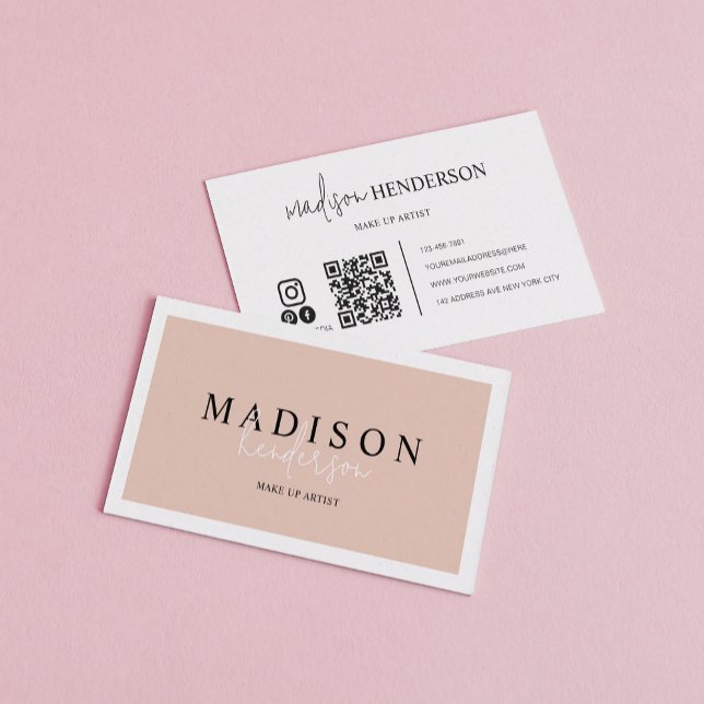 Tarjeta De Visita Código QR de escritura de escritura profesional Bo (Subido por el creador)