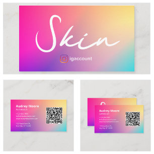 Tarjeta De Visita Código QR de estética de belleza