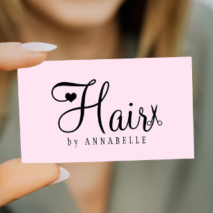 Tarjeta De Visita Código QR de estilista de cabello con guión modern