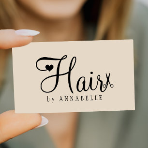 Tarjeta De Visita Código QR de estilista de cabello moderno script b