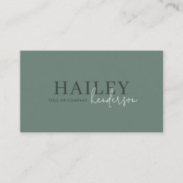 Tarjeta De Visita Código QR de estilo verde forestal