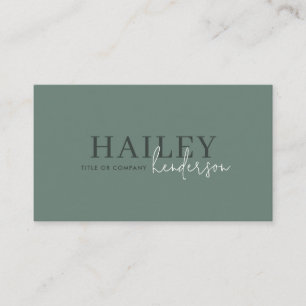 Tarjeta De Visita Código QR de estilo verde forestal