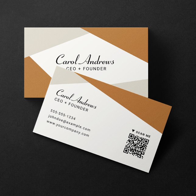 Tarjeta De Visita Código QR de formas geométricas modernas minimalis (Subido por el creador)