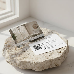 Tarjeta De Visita Código QR de foto de complejo de alquiler de vacac