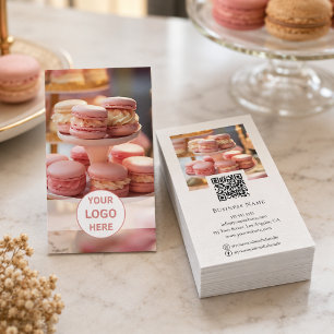 Tarjeta De Visita Código QR de foto de logotipo personalizado de pan