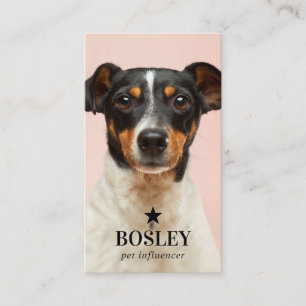 Tarjeta De Visita Código QR de Foto Personalizada de Mascota para Re