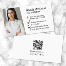 Código QR de Foto Profesional Simple Moderno