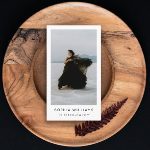 Tarjeta De Visita Código Qr de fotografía profesional mínima moderna