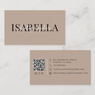 Tarjeta De Visita Código QR de Fotógrafo Moderno