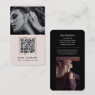 Tarjeta De Visita código qr de fotos código de barras escaneado c