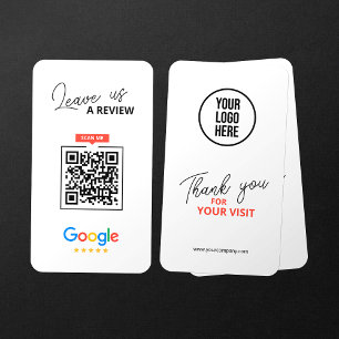 Tarjeta De Visita Código QR de Google para que nos dejen una reseña