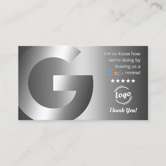 Tarjeta De Visita Código QR de Google Review (Anverso)