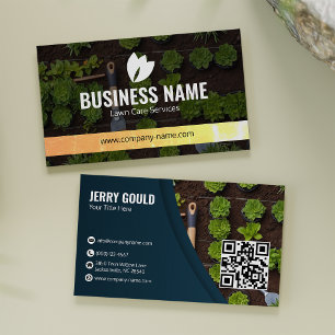 Tarjeta De Visita Código QR de Green Modern Lawn Care