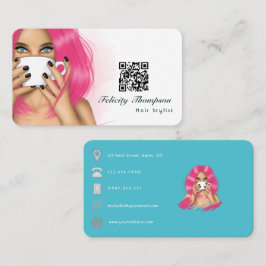 Tarjeta De Visita Código QR de Hair Stylist