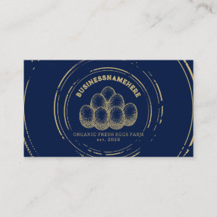Tarjeta De Visita Código QR de Huevos de Gallina Azul Oscuro