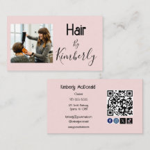 Código QR de icono social de escritura en rosa son