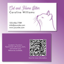 código QR de ilustración minimalista de gato blanc