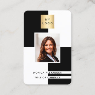 Tarjeta De Visita Código QR de imagen corporativa de perfil blanco n