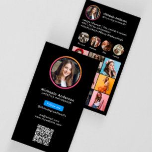 Tarjeta De Visita Código QR de Influencer de Instagram