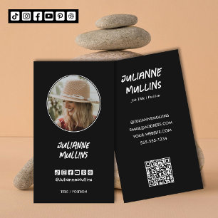Tarjeta De Visita Código QR de Influencer de Redes Sociales