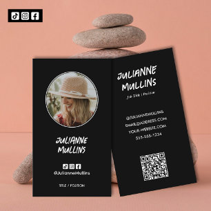 Tarjeta De Visita Código QR de Influencer de Redes Sociales