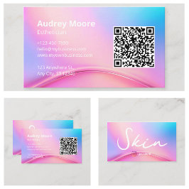 Tarjeta De Visita Código QR de información de esteticistas