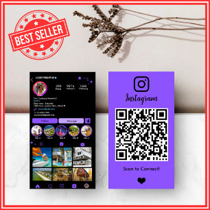 Tarjeta De Visita Código QR de Instagram de Corredor Inmobiliario Pú
