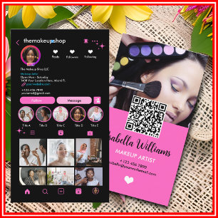 Tarjeta De Visita Código QR de Instagram para conectar