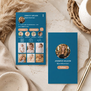 Tarjeta De Visita Código QR de Instagram para Negocios Foto de Cua