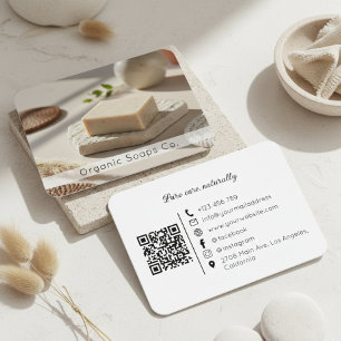 Tarjeta De Visita Código QR de Jabón Orgánico Natural