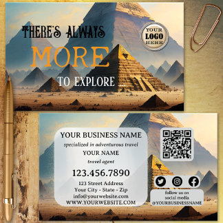 Tarjeta De Visita Código QR de la Agencia de Viajes de Aventura