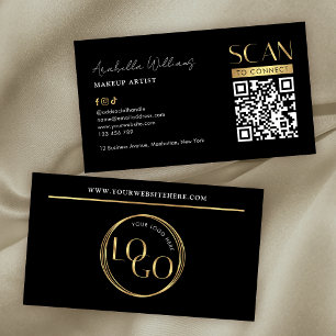 Tarjeta De Visita Código QR de la belleza del salón de belleza del l