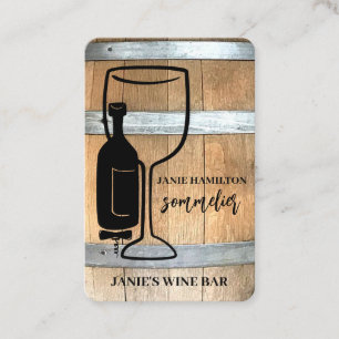 Tarjeta De Visita Código QR de la bodega de bar de vino rústico