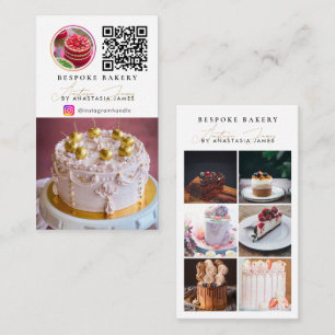 Tarjeta De Visita Código QR de la cuadrícula de alimentación de foto