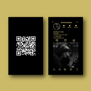 Tarjeta De Visita Código QR de la cuadrícula de fotos de Instagram d