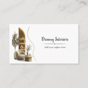 Tarjeta De Visita Código QR de la empresa de diseño de interiores mo