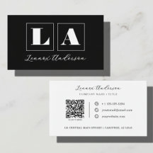Código QR de la empresa de monograma en negrita