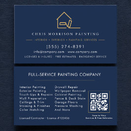 Tarjeta De Visita Código QR de la empresa de pintura profesional