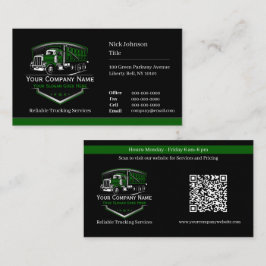 Tarjeta De Visita Código QR de la empresa de transporte de camiones