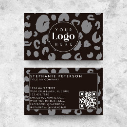 Tarjeta De Visita Código QR de la empresa personalizada con estampad